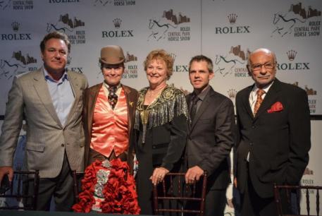 Mark Bellissimo, Sally Wheeler-Maier, Cynthia Richardson, Ted Carson and Dr. Nasr Marei at the closing press conference. Photo by Meg Banks for Equestrian Sport Productions