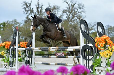 Cooper Dean and Denver S on their way to a HITS Equitation Championship win.