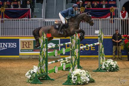 Colombia’s Daniel Bluman, pictured here riding Conconcreto Sancha LS, opened the international show jumping division of the Royal Horse Show®  with a win in the $20,000 International Jumper Power and Speed on Tuesday, November 10.