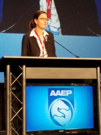 Dr. Watts presenting at the 2016 AAEP conference