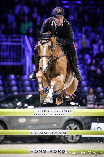 Emanuele Gaudiano (ITA) riding Chalou during the MASTERS ONE LAITERIE DE MONTAIGU, Longines Masters Paris at Paris Nord Villepinte on December 01st, 2017 in Paris, France