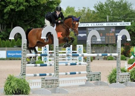 Californian Emma Waldfogel and Zorro jumped to the Low Amateur-Owner Jumper Championship at the Hampton Classic. (McMillen photo) 