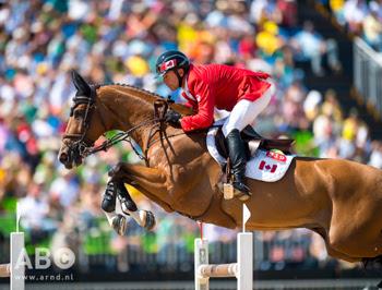 Eric Lamaze and Fine Lady 5, owned by Artisan Farms and Torrey Pines Stable, jumped another clear round to put them at the top of the individual leaderboard and lead Canada to fourth in the Team Final at the 2016 Olympic Games in Rio de Janeiro, Brazil. 