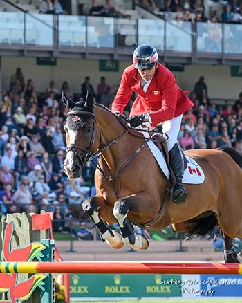 Eric Lamaze jumped double clear with Coco Bongo to lead Canada to a second place finish in the $460,000 BMO Nations’ Cup (Photo: Starting Gate Communications)