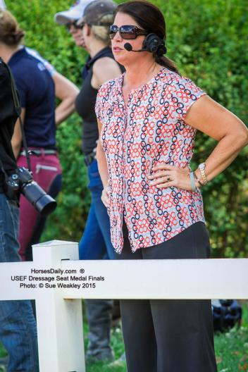 Stono River Riding Academy's Michelle Folden coaching at the Hannah Neimy sixth overall at the USEF Dressage Seat Medal Finals 2015