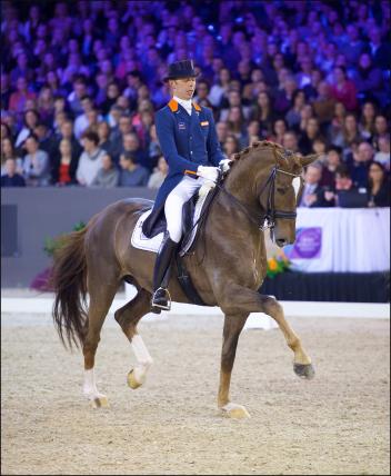 Hans Peter Minderhoud (NED) and GLOCK's Flirt, winners of the FEI Reem Acra World Cup Freestyle to Music