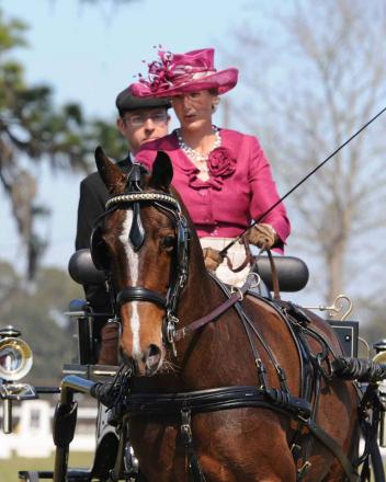 Jennifer Keeler in her latest Hats Off Boutique Creation