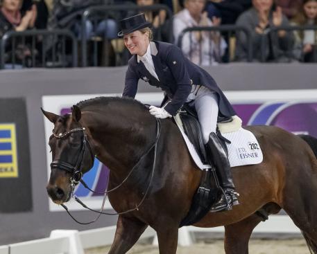 Germany’s Helen Langehanenberg, praises her stallion, Damsey FRH