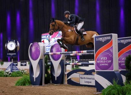 Peter Lutz (USA) and Robin de Ponthual claim victory of the 00,000 Longines FEI World Cup™ Jumping North American League qualifier in Las Vegas (USA) 