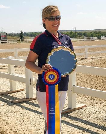 Lauren Woodruff received the Premier Equestrian award during the Dressage in the Rockies Fall I show at the Colorado Horse Park