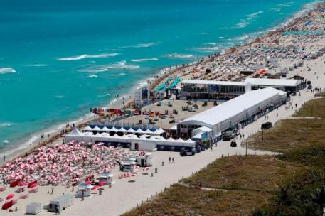 The stunning Miami Beach venue for the second leg of the 2018 Longines Global Champions Tour (LGCT). Photo: LGCT/Stefano Grasso