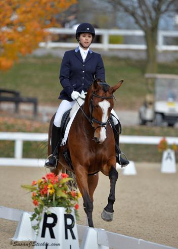 Molly Schiltgen and Leisl TF earned their first ribbon today from the 2015 US Dressage Finals presented by Adequan®.  