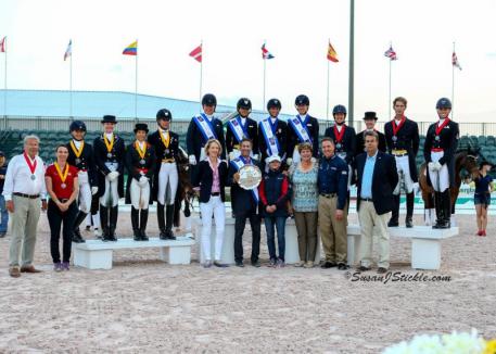 Team USA won the team portion of competition at the Stillpoint Farm FEI Nations Cup CDIO 3* hosted at the Adequan® Global Dressage Festival in 2015.