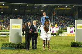 Christian Ahlmann (GER) and Epleaser van’t Heike, Prize of the AachenMünchener, european championships 2015