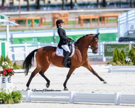 Seven-time national champion, two-time Paralympian (2008, 2012) and two-time World Equestrian Games athlete (2010, 2014) Rebecca Hart and Schroeter's Romani