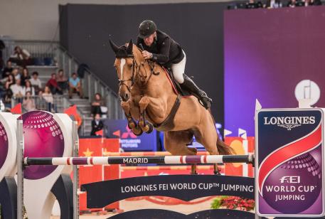 Rio 2016 Olympic team champions, Roger Yves Bost and the mare Sydney Une Prince, win the sixth leg of the Longines FEI World Cup™ Jumping 2017/2018 Western European League in Madrid (ESP