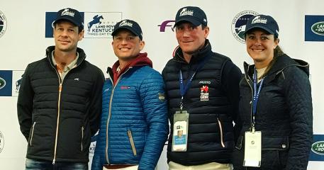 Top 4 going into Sunday’s LRK3DE 2018 Show Jumping (from left): Christopher Burton (AUS), Michael Jung (GER), Oliver Townend (GBR) and Lynn Symansky (USA)