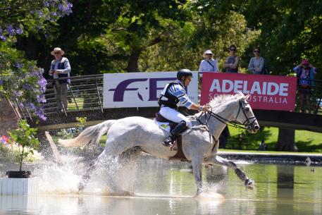 Shane Rose rode Felicity and Elizabeth Wischer's, CP Qualified to hold onto his overnight lead in the CCI****, just adding 3.2 time faults.