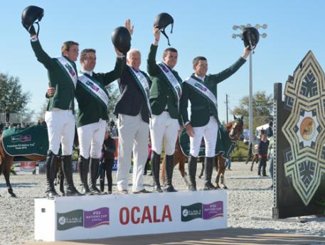 Team Ireland winning the 2015 Furusiyya FEI Nations Cup™ at HITS Ocala. 
