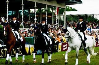 Parade of Nations Aachen Leslie Morse and Tip Top with teammates Guenter Seidel and Robert Dover.