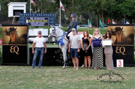 Ashlee Bond and Cornancer celebrate the win with (l-r) Steve Bond, Roy Mesus,  Roblee Valentine, Melissa Brandes and Annie Tame (Photo: CapturedMomentPhoto.com)