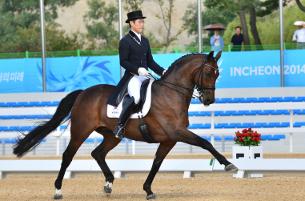 Young-shik Hwang of the Republic of South Korea at the 2014 Asian Games. (Photo: HorseMoveThailand)