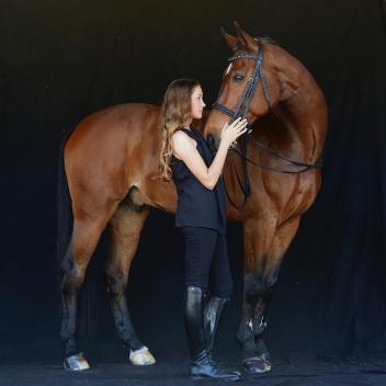  Custom Saddlery is proud to sponsor young dressage rider Ayden Uhlir (Photo: courtesy of Elma Garcia)