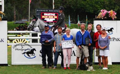 Barge and Luebbo celebrate their first grand prix win (Photo: CapturedMomentPhoto.com) 
