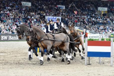 Reigning FEI World Cup™ Driving champion Boyd Exell (AUS) won the first FEI World Cup™ Driving qualifier of the 2014-2015 season held as part of the Stuttgart German Masters. Photo: Karl-Heinz Frieler/FEI.