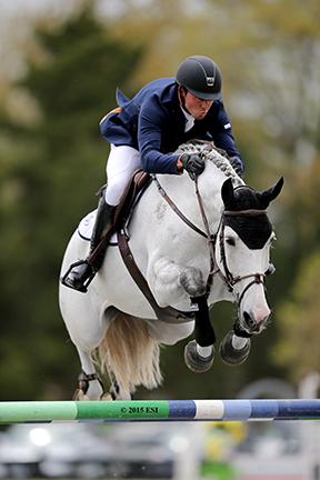 Brian Walker and Tamara 296, owned by The Tomorrow Group, went double-clear to claim the first Grand Prix victory at HITS Culpeper in the Commonwealth National Show on April 19, 2015 at HITS Commonwealth Park in Culpeper, Virginia. (c) ESI Photography