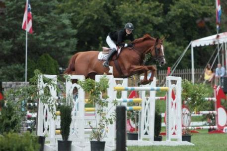 Caitlin Hope and Total Touch finished second with a double clear effort in the $75,000 Grand Prix of Indianapolis. Photo by Kate Morgenstern Lopez.