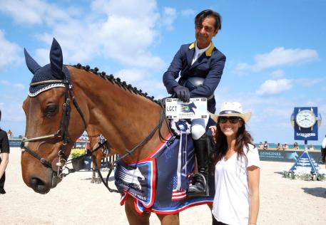 Carlos Lopez (COL) and Zephyr II claimed a fast and furious opening victory. (Photo: Stefano Grasso/LGCT)  