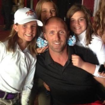 Chad Mahaffrey poses with the Boudreau girls