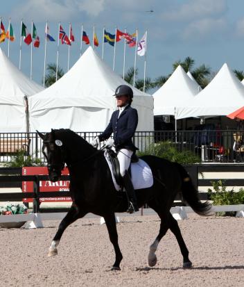 Dorie on "Conrad" Dutch Warmblood owned by Julia Jeschke of Loxahatchee, FL 
