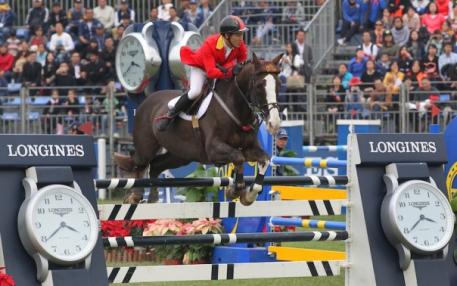 China's Daniel Zhao Won the Longines FEI World Cup™ Jumping 2014/2015 China League. 