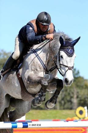 Derek Petersen and Cassevel win the $2,500 Brook Ledge Open Welcome Wednesday, January 28, 2015 at HITS Ocala.(c) ESI Photography