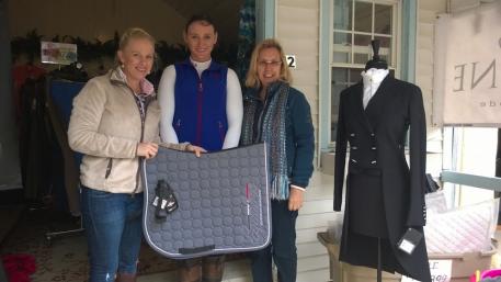 From left to right, Mary Cameron Rollins, Kayla Barteau, and Michele Hundt at Dressage at Devon. (Photo courtesy of ShowChic)
