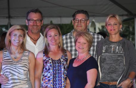 The Kanes, Davises, and Boyers continue to support dressage’s future generation at the youth dressage party at Diamante Farms. Back row L to R: Micheal Davis, Fred Boyer, and Kim Boyer. Front row L to R: Sarah Davis, Devon Kane, and Terri Kane