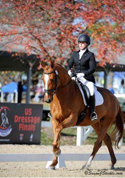 Amy Gimbel of New Jersey rode Eye Candy to Championship  and Reserve Championship titles on the final day of the US Dressage Finals presented by Adequan®. (Photo by Susan J. Stickle)