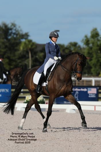 Susanne Hassler and Harmony's Boitano KWPN gelding by Santano out of the mare Roma Jackson (Whinny Jackson-Ferro) Photo: © Mary Phelps