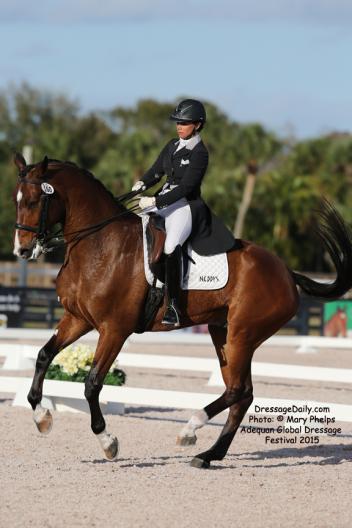 Chrissa Hoffman and Faustus Swedish Warmblood Fidertanz x Liberty Son v Lord Liberty Photo: © Mary Phelps