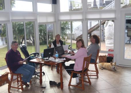 Wayne Humphreys "consultant", Penny Peck, Tracey Scharf, and Liz Ruggiero in our inspiration room
