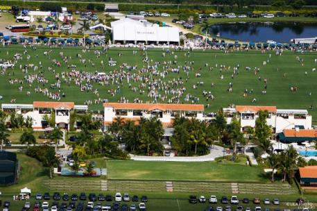 Aerial view of the divot stomp at IPC. Photo: LILA PHOTO.