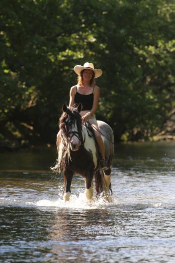 Jennifer Niceley hangs by the river
