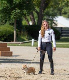 Amanda Johnson and one of her Corgis. (Photo: John Borys)