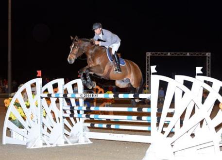 Karl Cook and Basimodo on their way to win the $75,000 Sunshine Series Grand Prix, at National Sunshine Series Week I. (C) ESI Photography