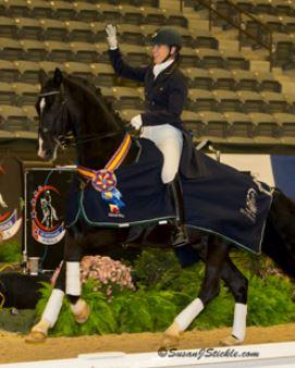 Mette Rosencrantz of Topanga, CA won the first championship awarded at the 2014 US Dressage Finals presented by Adequan® in the Intermediare I Open division (Photo: SusanJStickle.com)