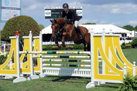 Michael Hughes topped his fellow junior riders in the Sam Edelman Equitation Championship at the Hampton Classic. (ESI photo) 