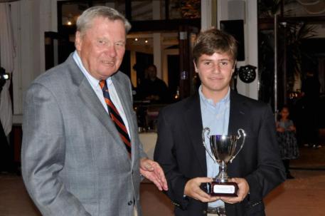 Dick Riemenschneider, Chairman of the PTF Board and Most Improved Junior Player, Oliver Firestone (Photo:Alannah Castro)