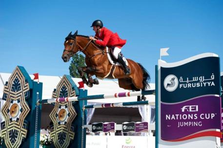 Patrick Stuhlmeyer and Lacan produced one of four double-clears in today’s competition to help Germany to victory in the Furusiyya FEI Nations Cup™ Jumping 2015 Europe Division 2 leg at Sopot in Poland. (FEI/Herve Bonnaud)